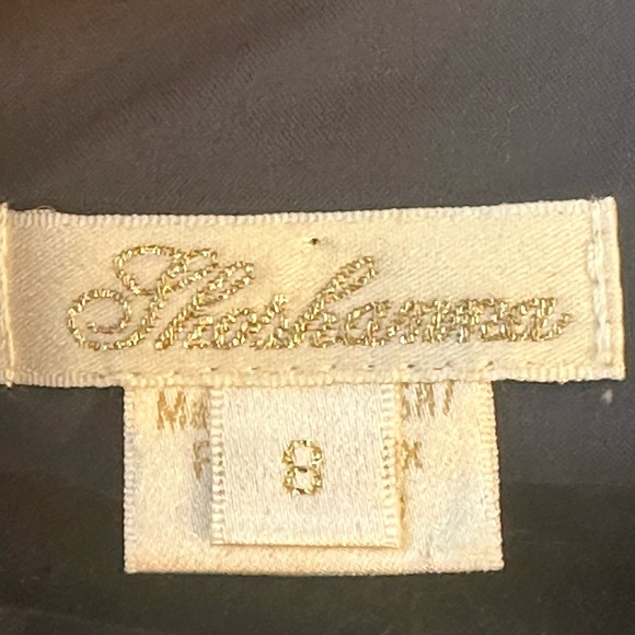 Shoshanna Navy Blue Ophelia V-Neck Stretch Crepe Bias Cut Flutter Sleeve Dress,8 - Picture 6 of 13